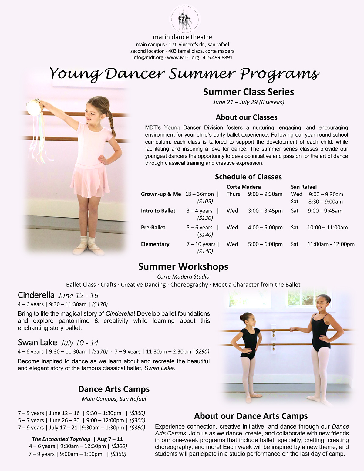 Summer Camps info poster